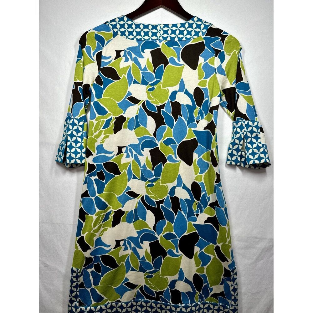 Diane Von Furstenberg Silk Leaves Print Pockets Mini Dress Size‎ 2 - Picture 7 of 7